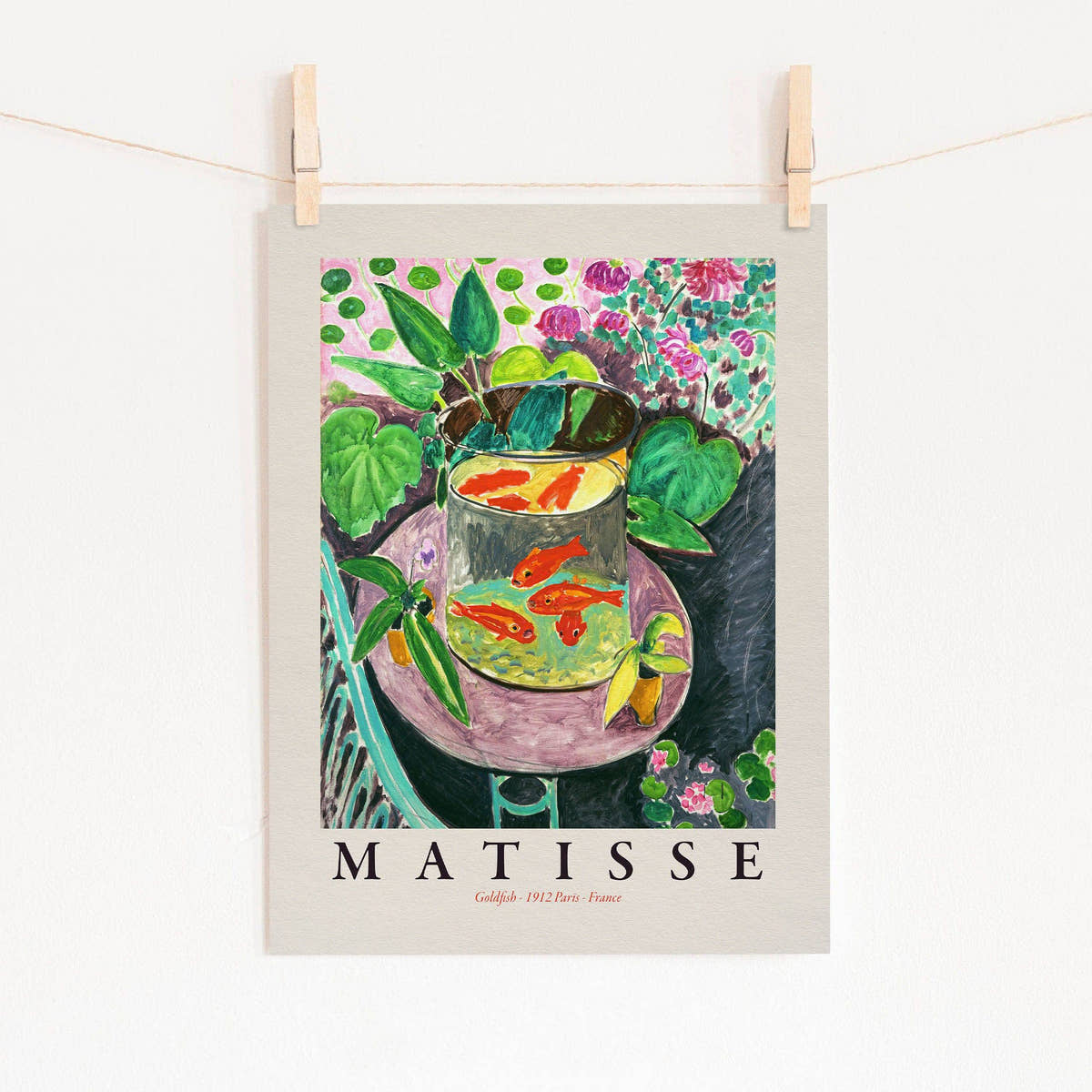 Henri Matisse, Goldfish Print, Famous Painting