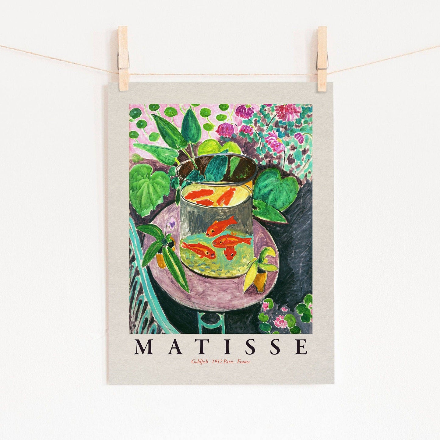Henri Matisse, Goldfish Print, Famous Painting