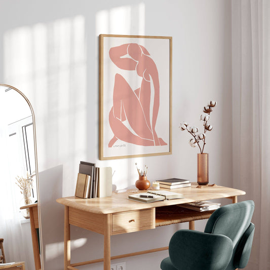 Henri Matisse Poster, Blue Figure Salmon Colour