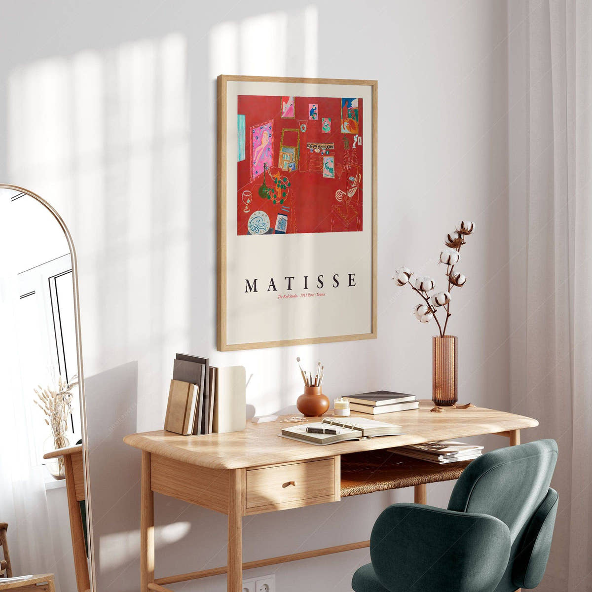 Henri Matisse Poster, The Red Studio, Modern wall art prints