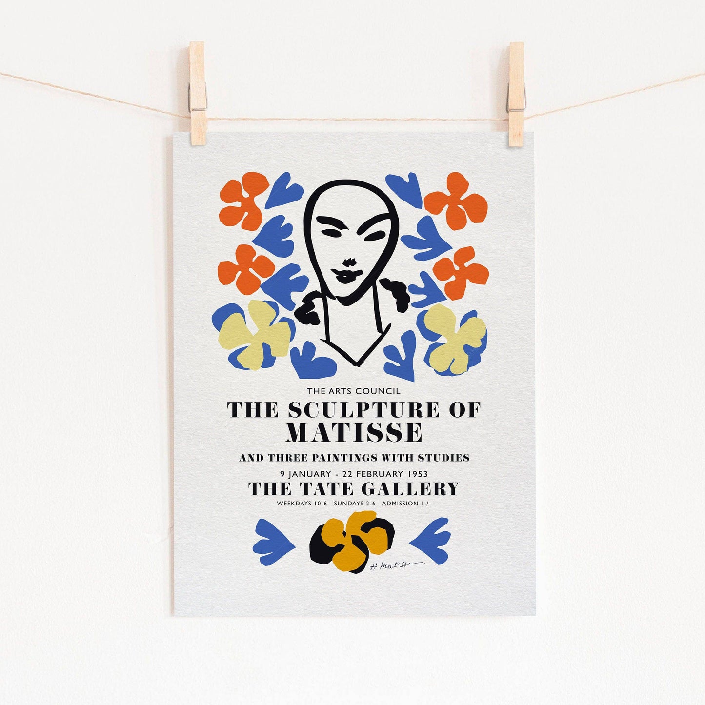 Henri Matisse Print, Exhibition Poster, Modern Wall Decor