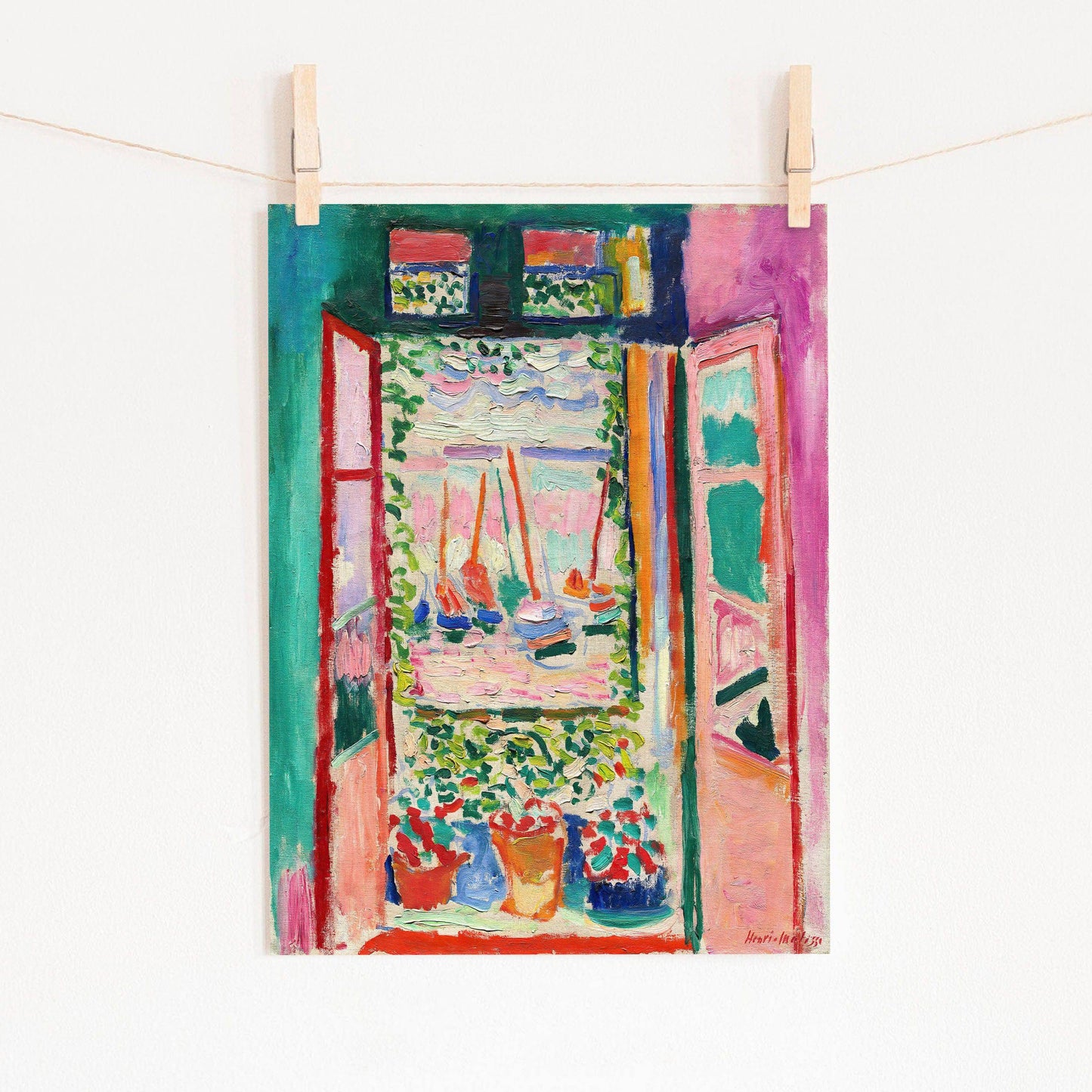Henri Matisse Print, The Open Window, Colourful Wall Decor