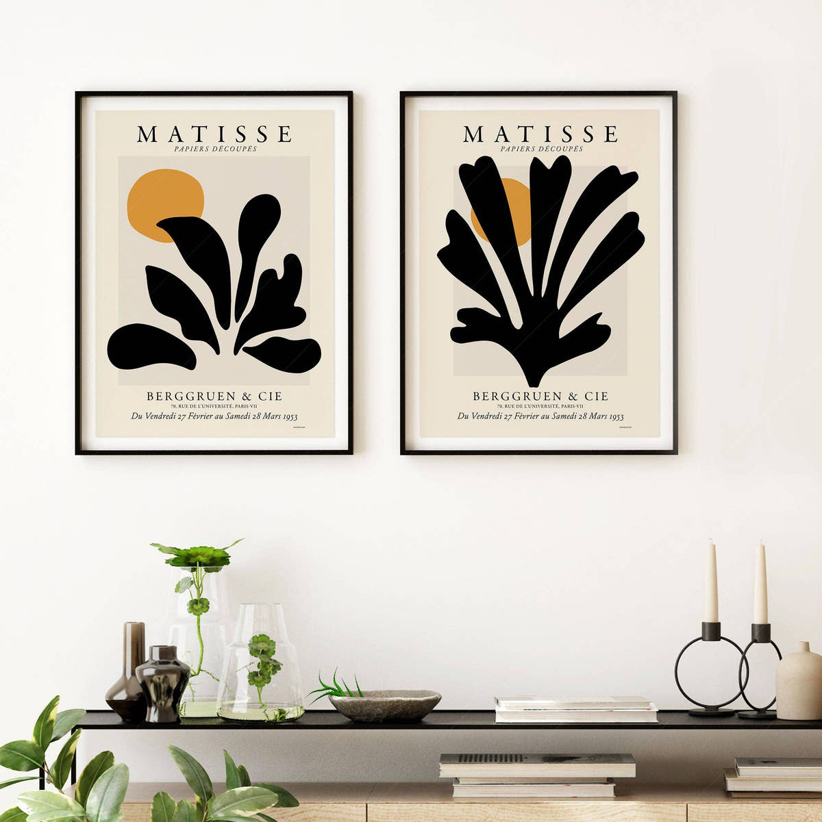 Henri Matisse, Set of 2 prints, The Cut-Outs collection, Exhibition Poster