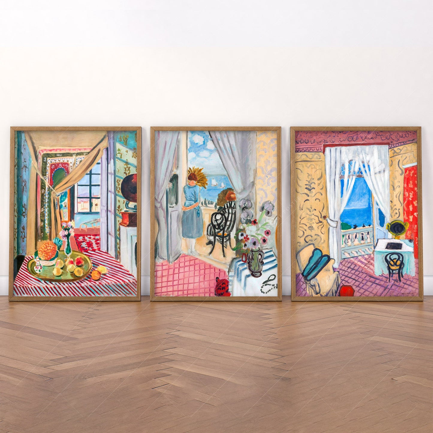 Henri Matisse, Set of 3 Prints, Interior with violin case and phonographe
