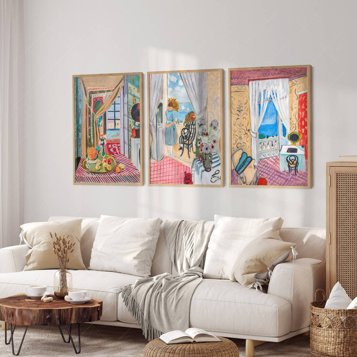 Henri Matisse, Set of 3 Prints, Interior with violin case and phonographe