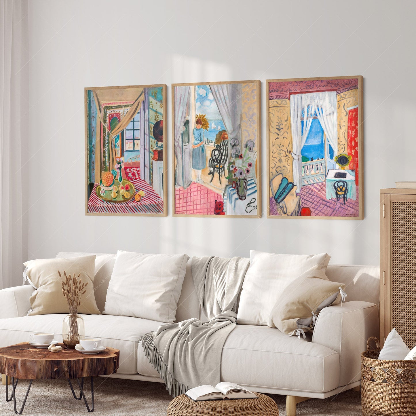 Henri Matisse, Set of 3 Prints, Interior with violin case and phonographe