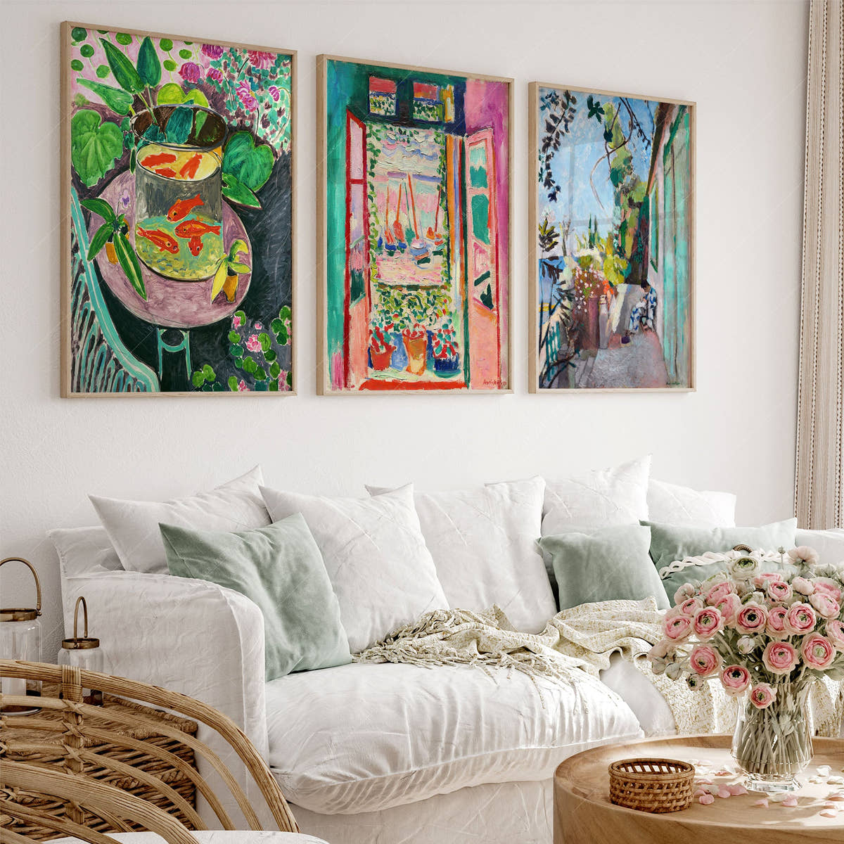Henri Matisse, Set of 3 Prints, The Open Window, The Terrace, The Goldfish