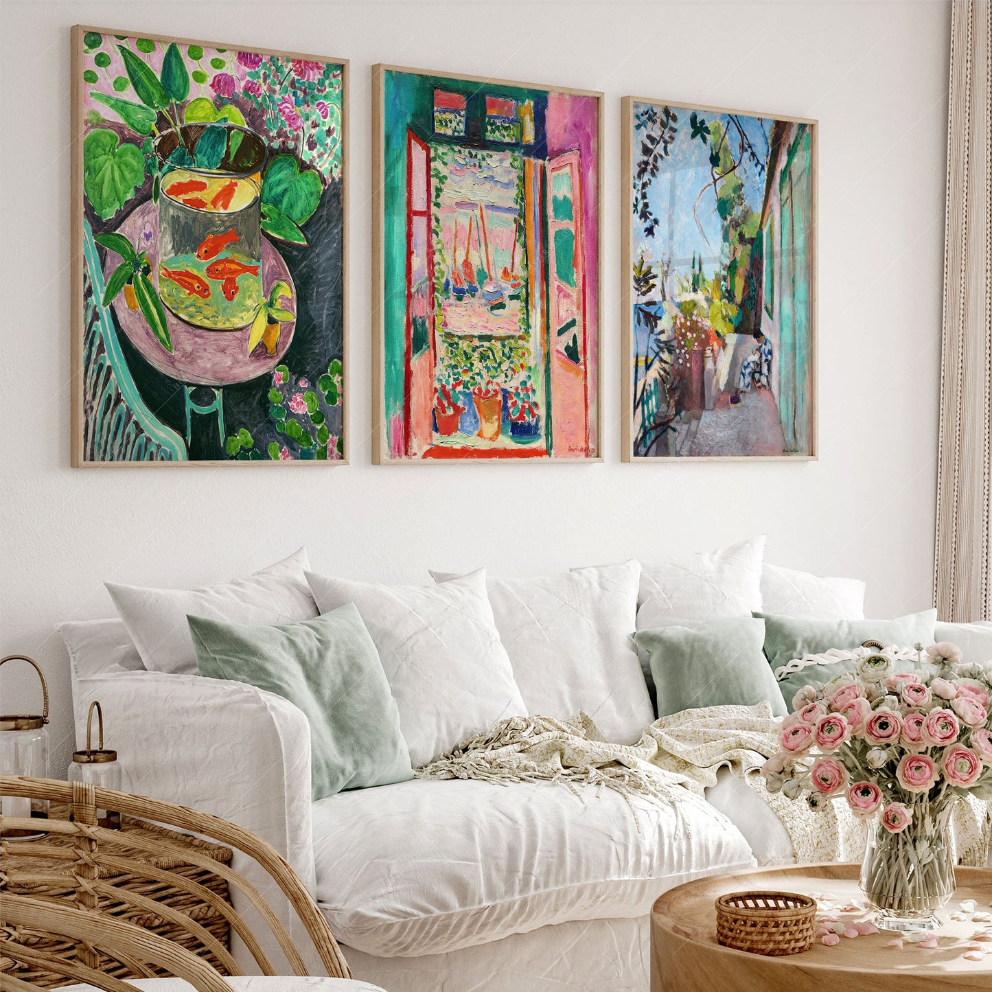 Henri Matisse, Set of 3 Prints, The Open Window, The Terrace, The Goldfish