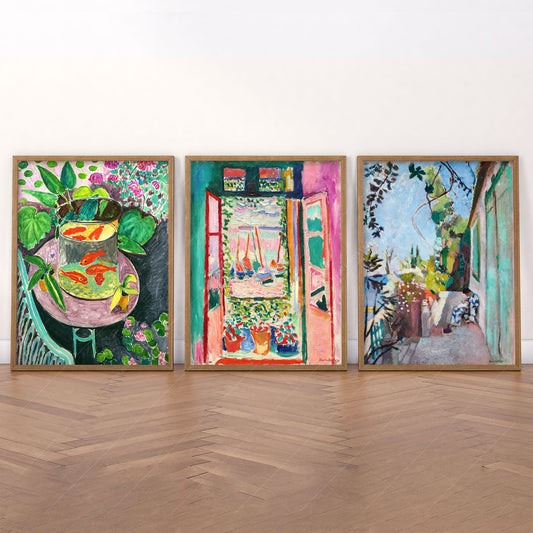 Henri Matisse, Set of 3 Prints, The Open Window, The Terrace, The Goldfish