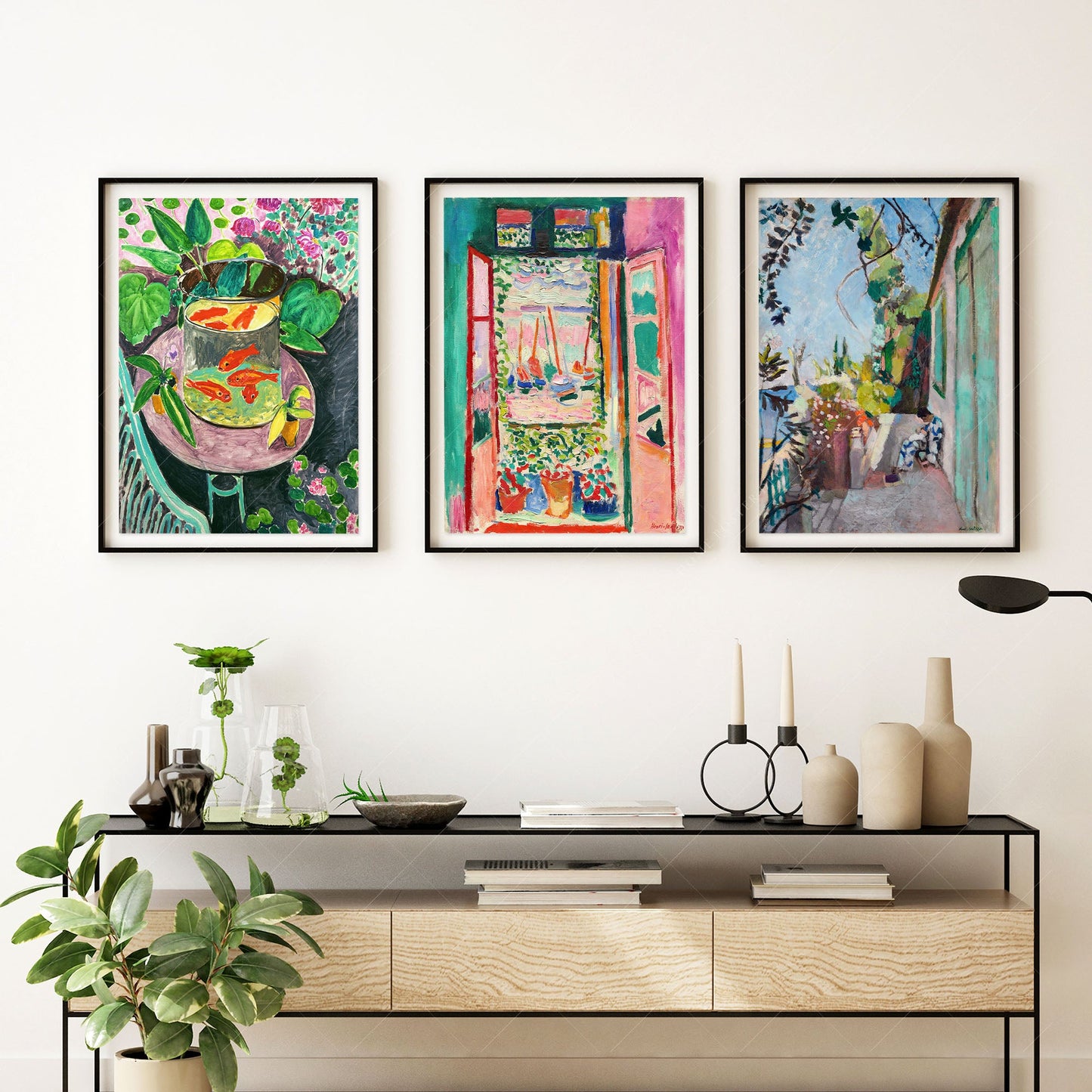 Henri Matisse, Set of 3 Prints, The Open Window, The Terrace, The Goldfish