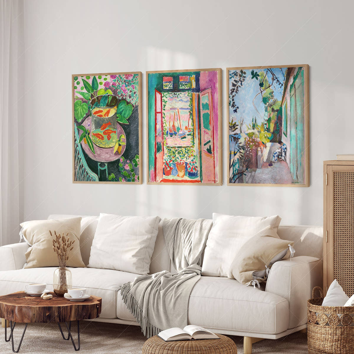 Henri Matisse, Set of 3 Prints, The Open Window, The Terrace, The Goldfish