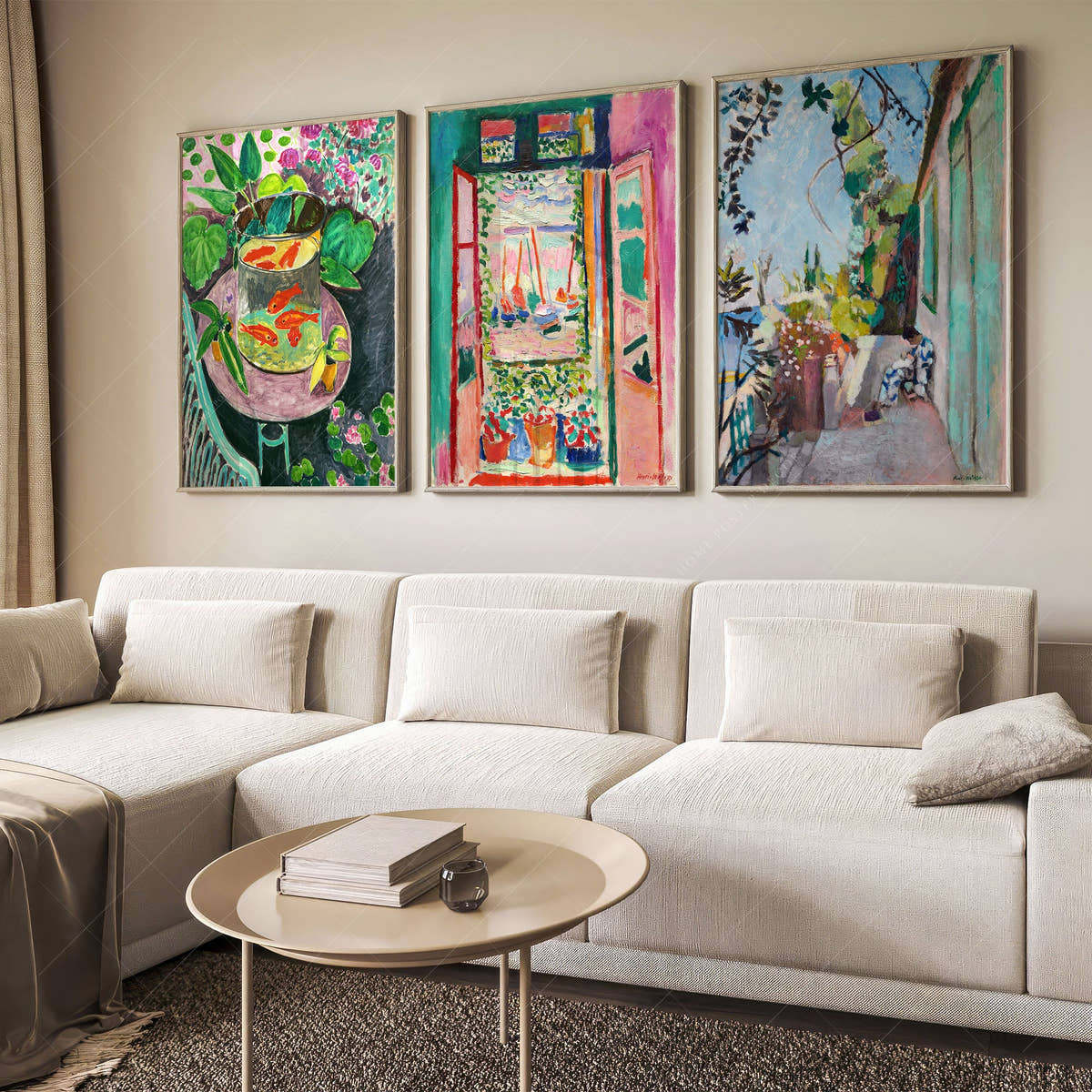 Henri Matisse, Set of 3 Prints, The Open Window, The Terrace, The Goldfish