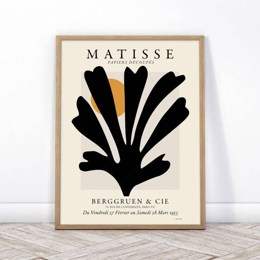 Henri Matisse, The Cut-outs Prints, Black beige and orange colors