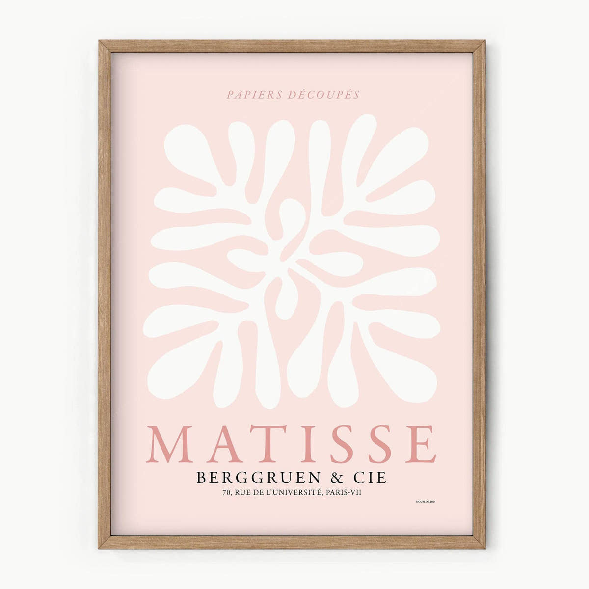 Henri Matisse, The cut-outs Poster, Light Pink and white coral