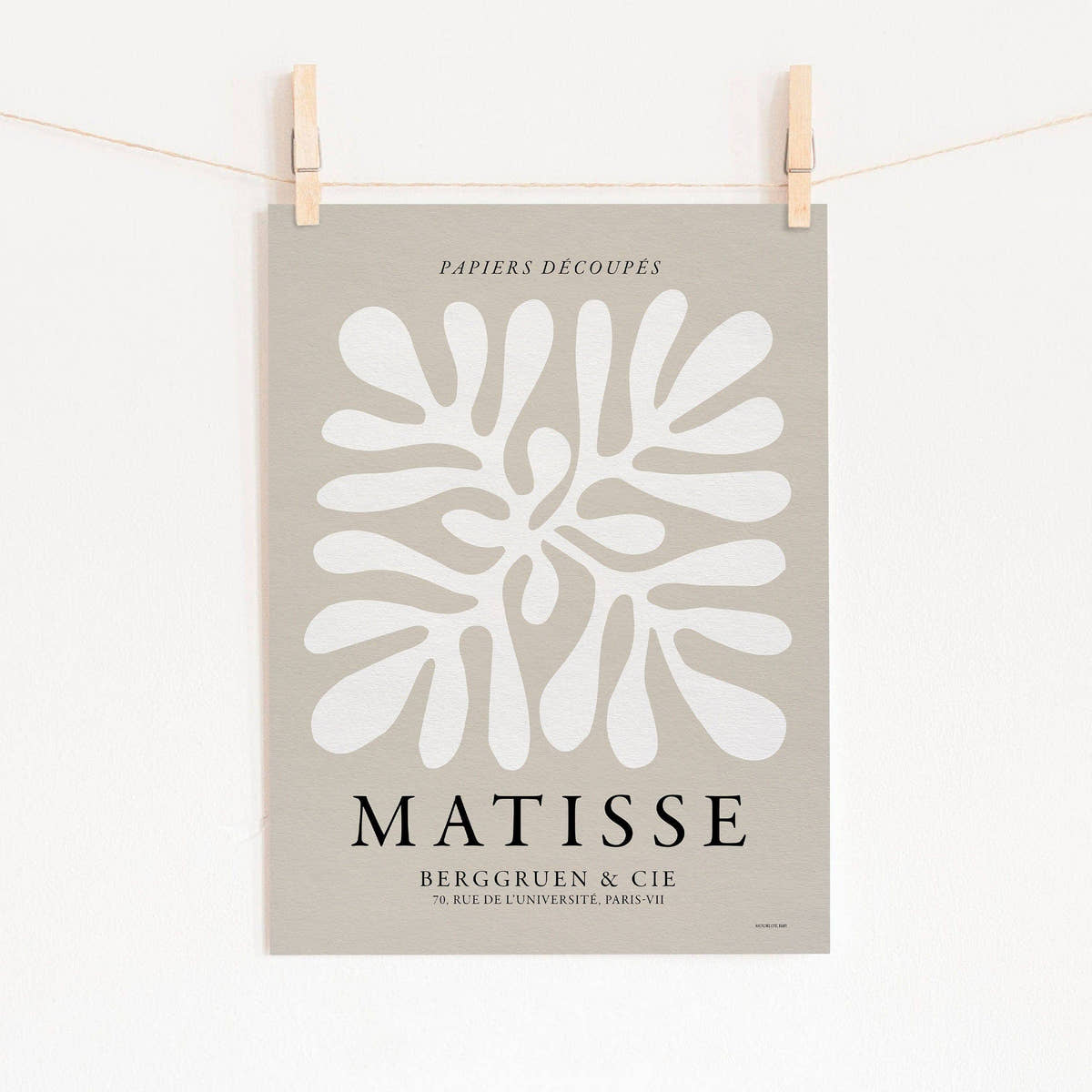 Henri Matisse, The cut-outs Poster, Neutral colors