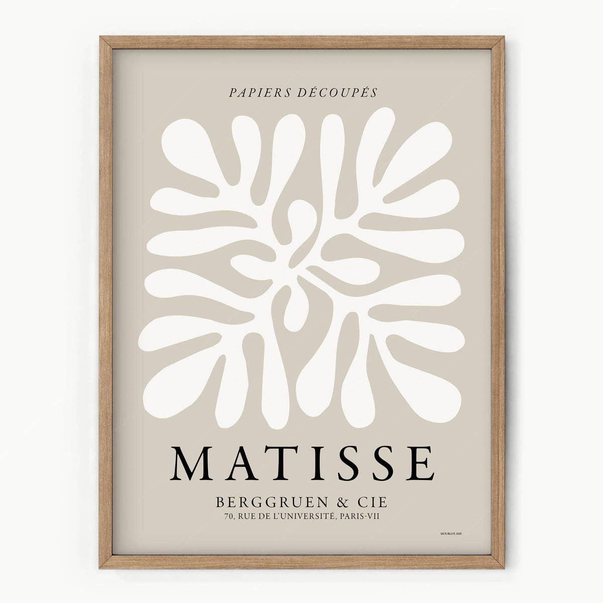 Henri Matisse, The cut-outs Poster, Neutral colors
