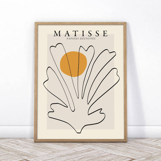 Henri Matisse, The cut-outs Poster, Orange, Beige and Black colors