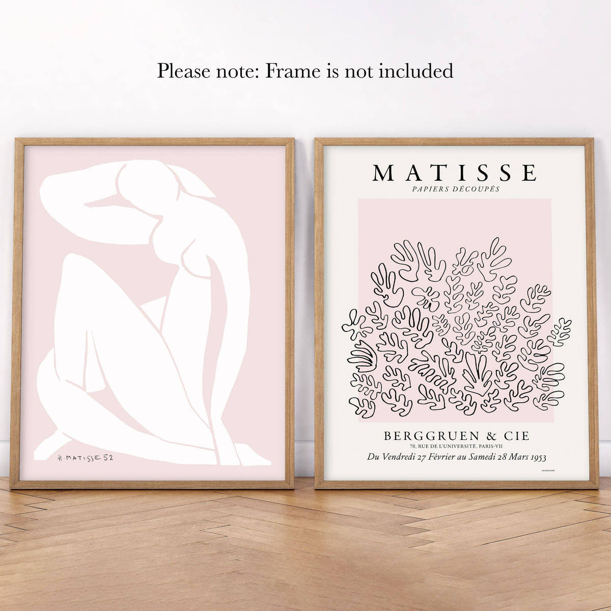Henri Matisse Wall art, Set of 2 prints, Nu bleu and Cut-outs