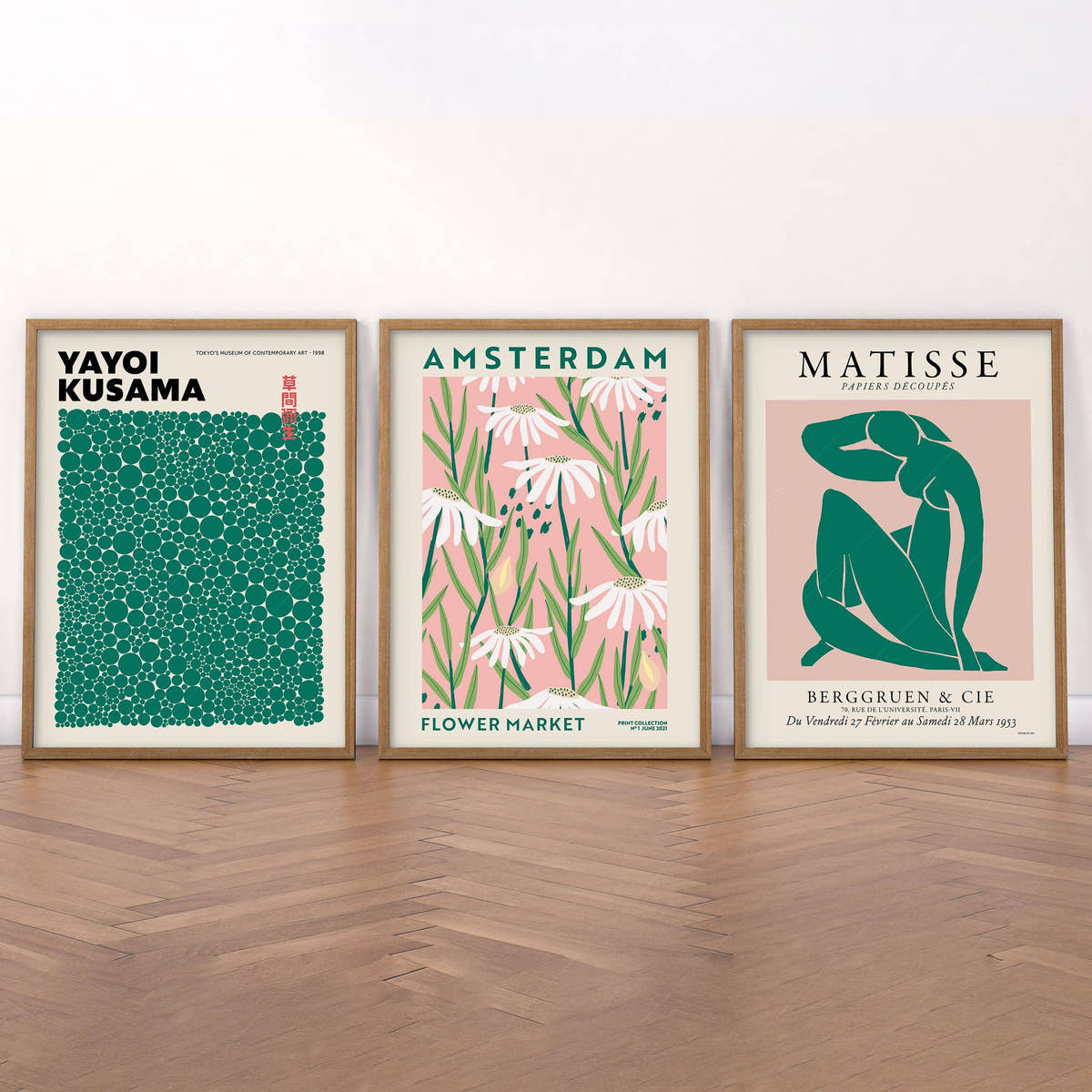 Henri Matisse, Yayoi Kusama, Flower Market Amsterdam, Set of 3 Prints