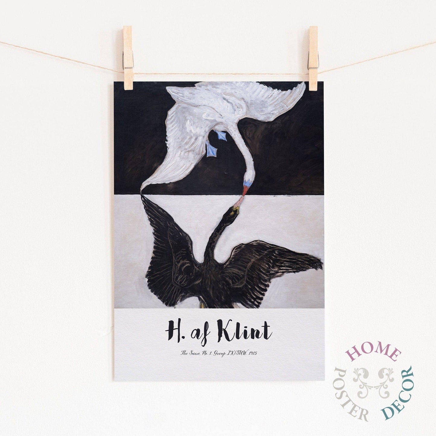 Hilma af Klint print, The Swan, Birds Wall Art