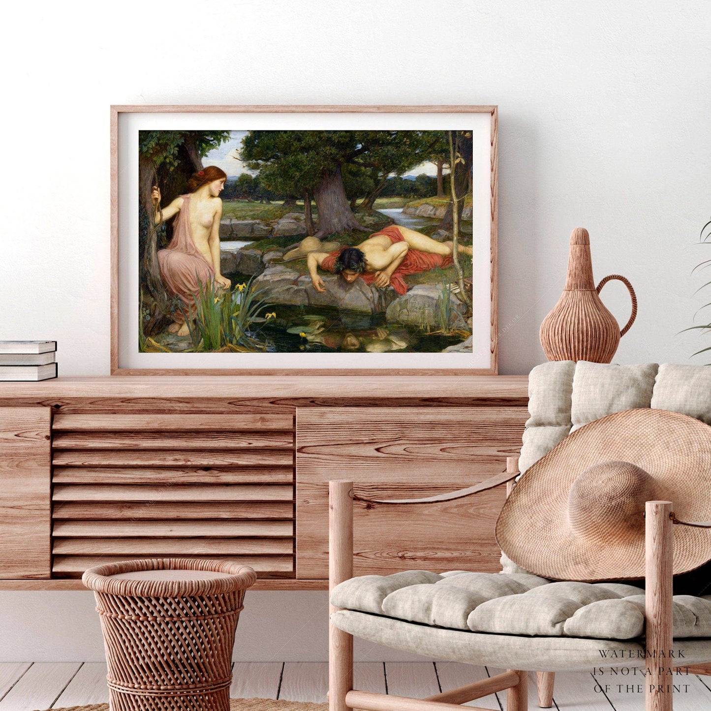 John William Waterhouse, Echo and Narcissus, Fine Art Print