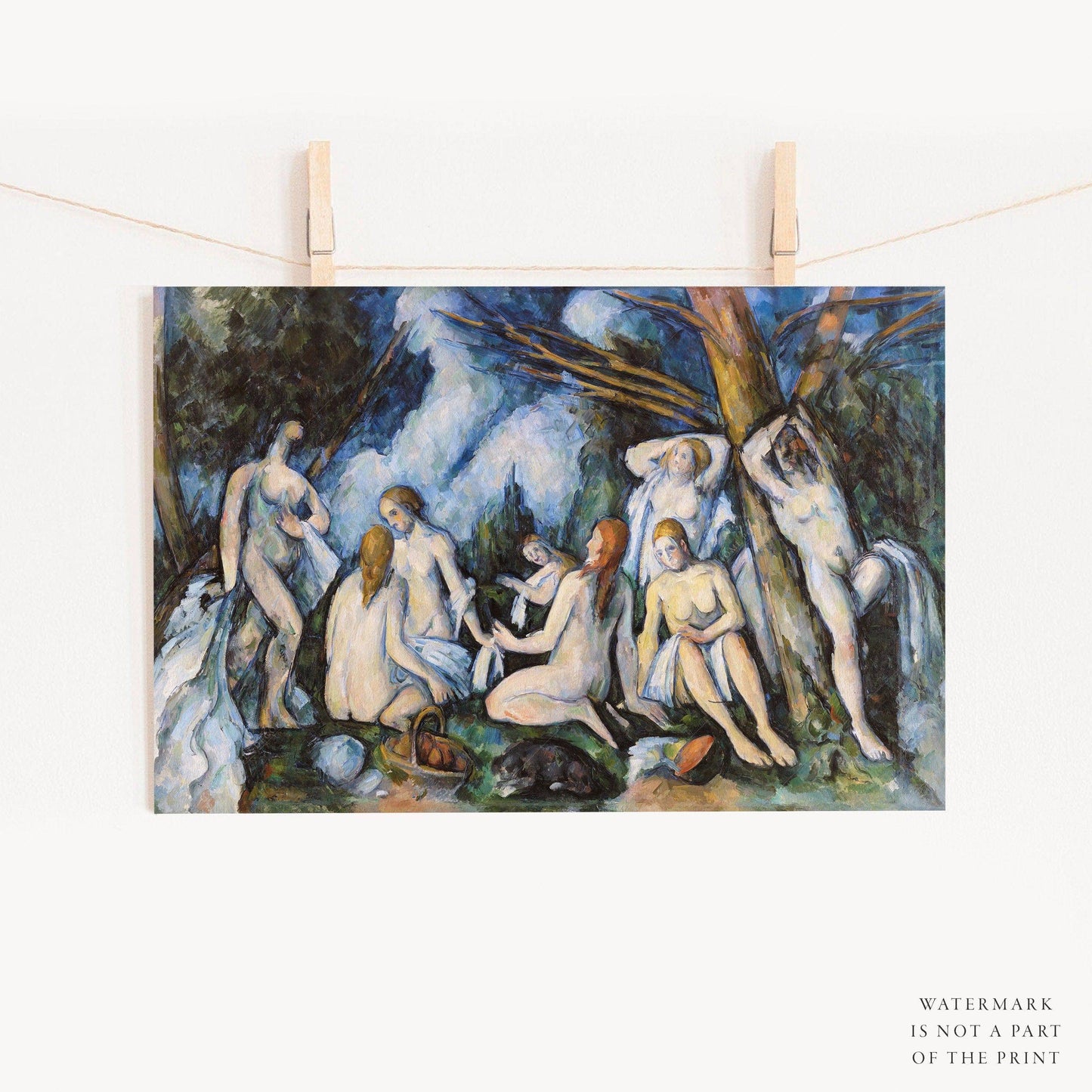 Large Bathers by Paul Cézanne, Fine Art Print