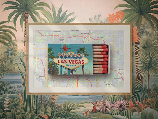 Las Vegas Print, Matchbox Photo, Map City Wall Art