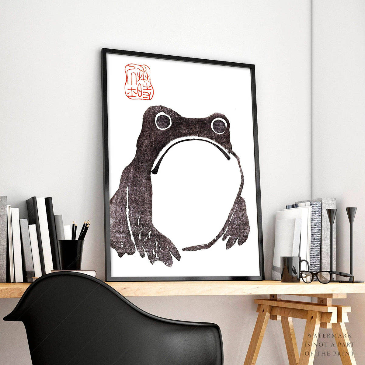 Matsumoto Hoji, Vintage Japanese Art, Frog Poster