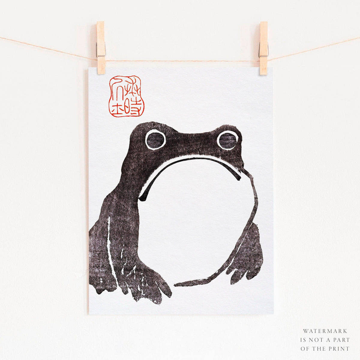 Matsumoto Hoji, Vintage Japanese Art, Frog Poster