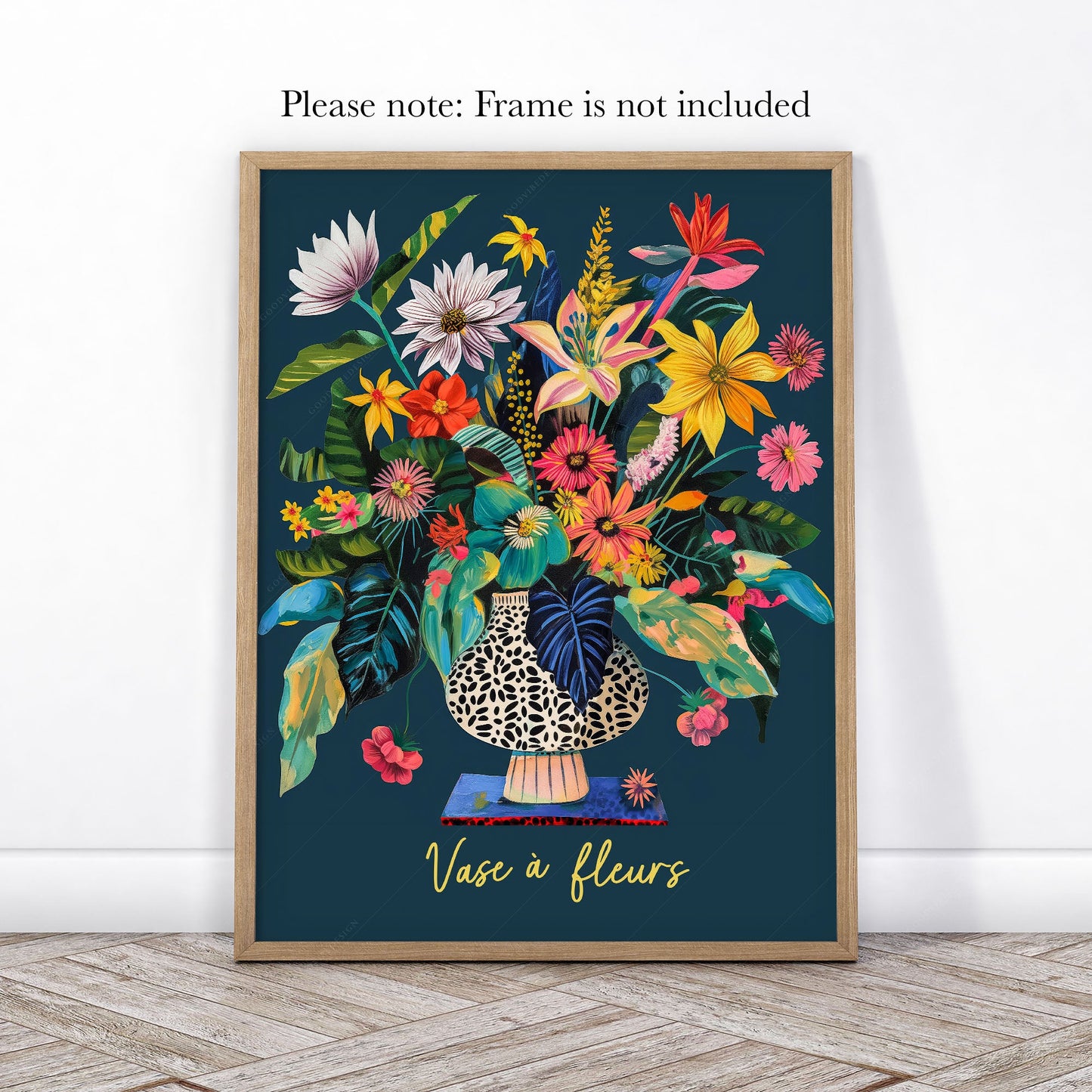 Modern Flower in Vase Illustration, Vibrant Colors