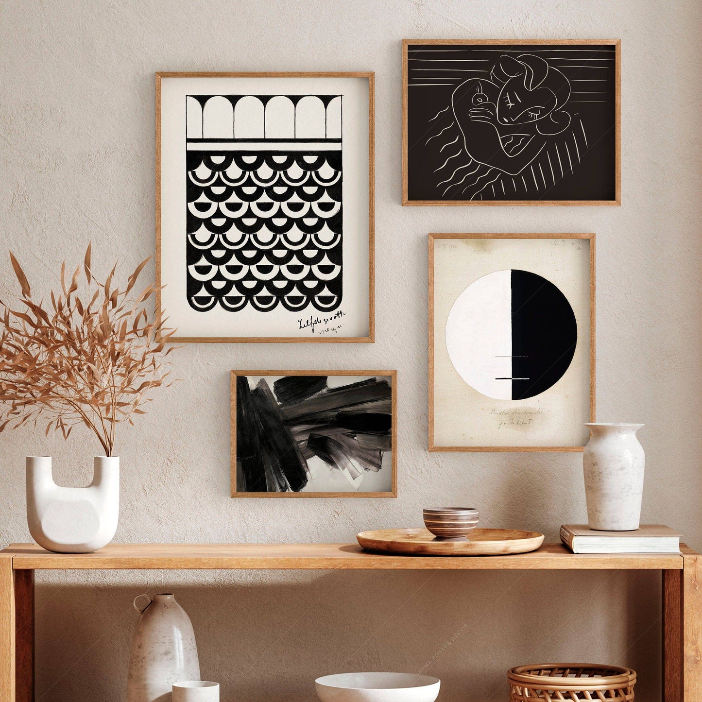 Modern Gallery Wall, Famous Artists, Set of 4 High-quality Prints