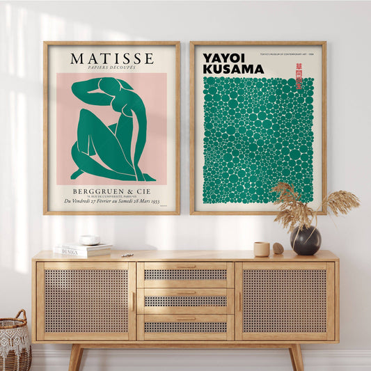 Modern Galley Wall, Henri Matisse and Yayoi Kusama