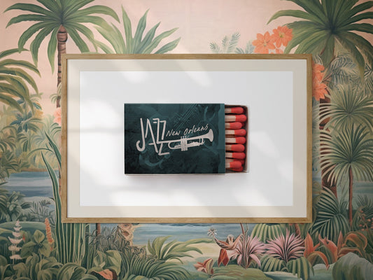 New Orleans, Jazz poster, Music festival, Retro matchbox wall art