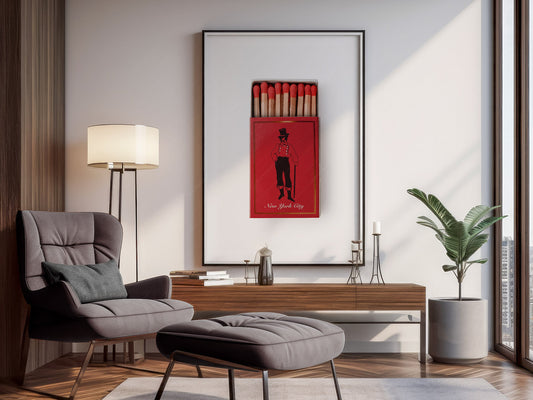 New York wall art, Matchbox print, The Bowery Hotel