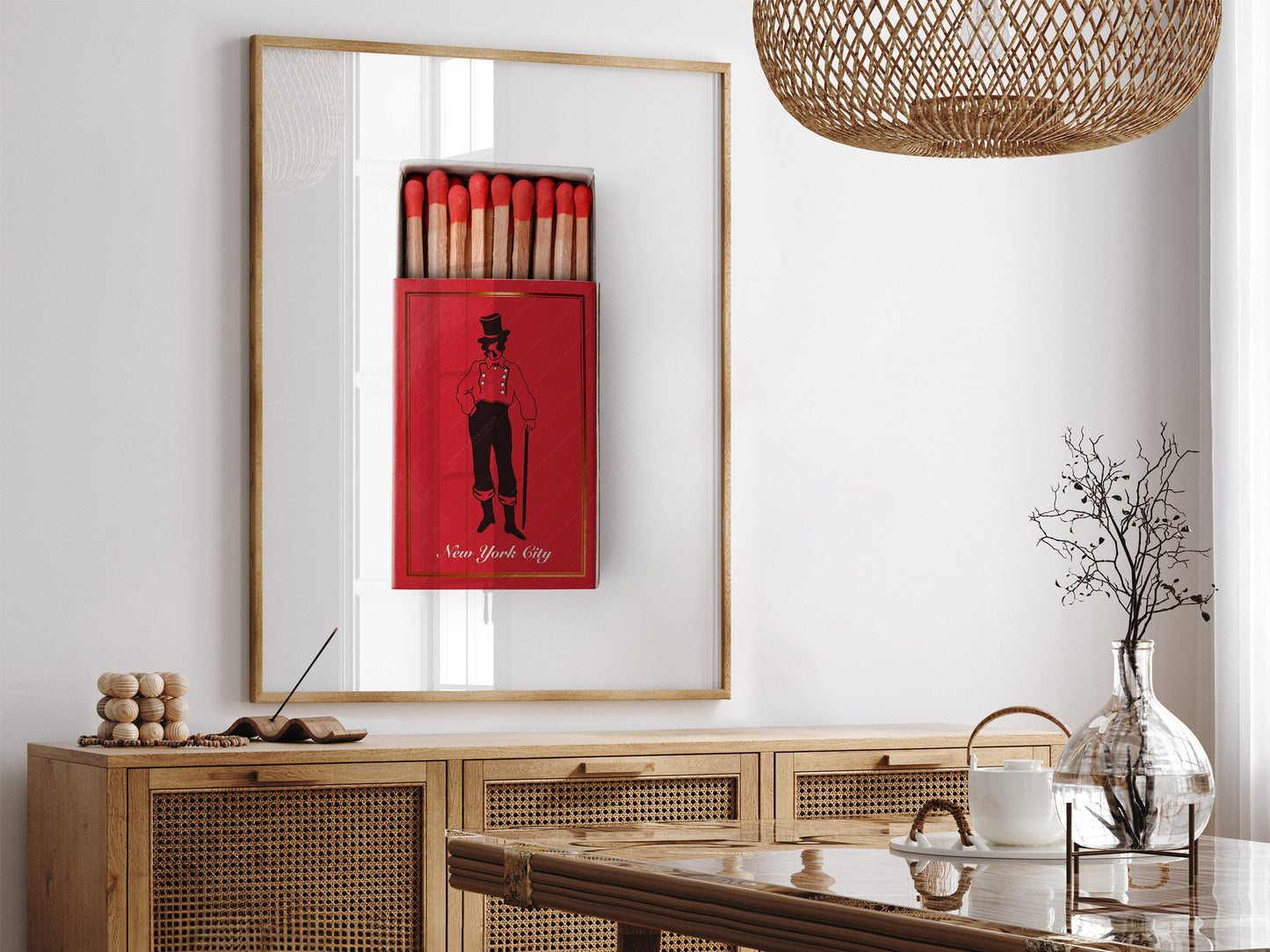 New York wall art, Matchbox print, The Bowery Hotel