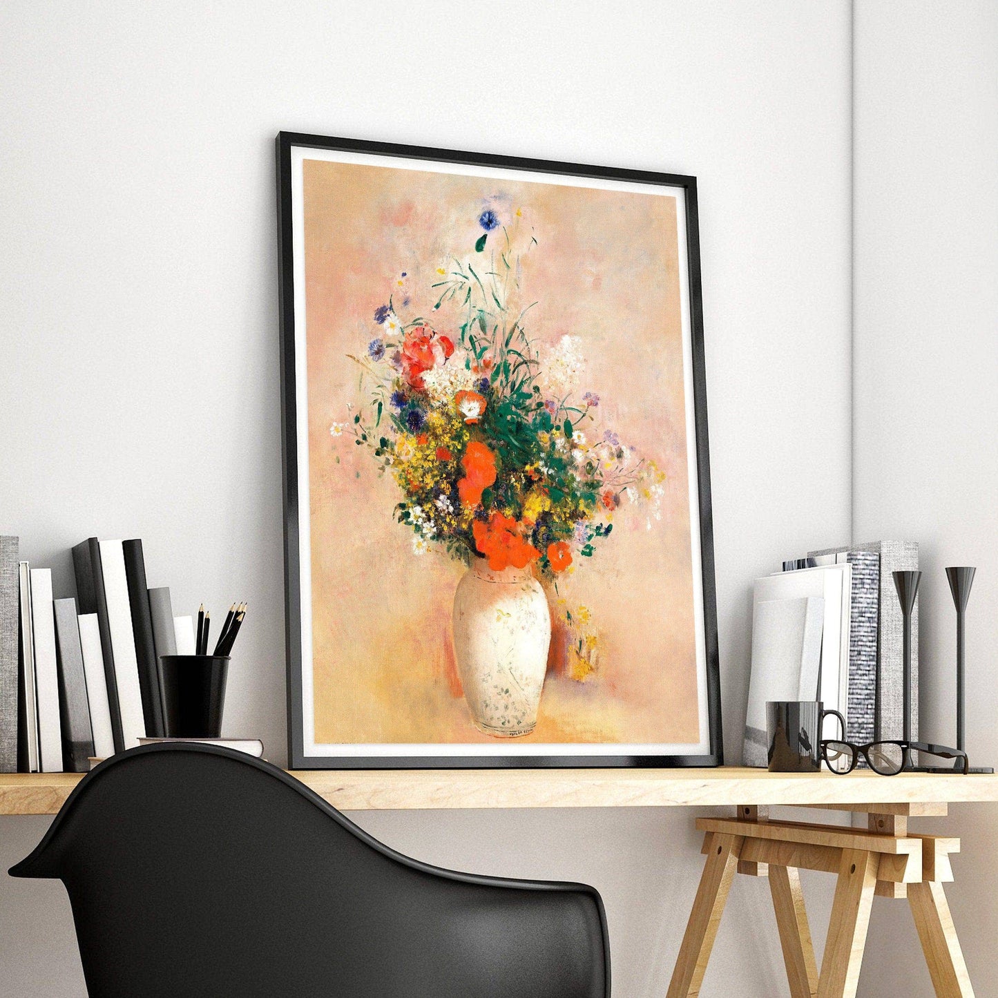 Odilon Redon, Flower in vase, Fine Art Print