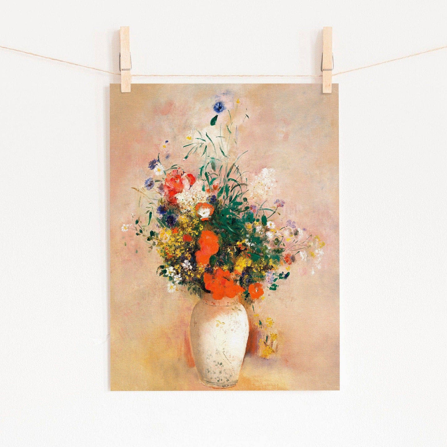 Odilon Redon, Flower in vase, Fine Art Print