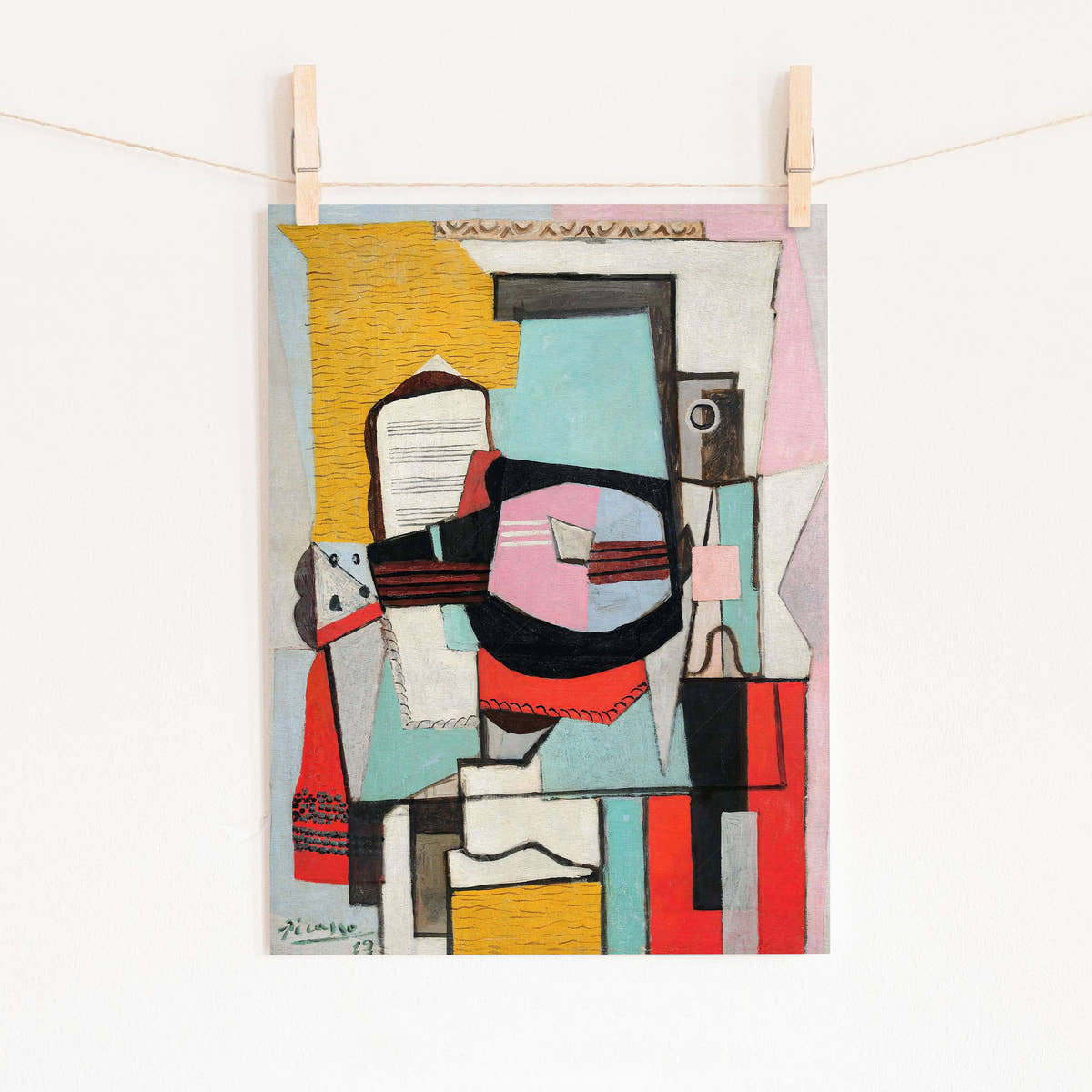 Pablo Picasso, Guitar on a Table, Fine Art Print
