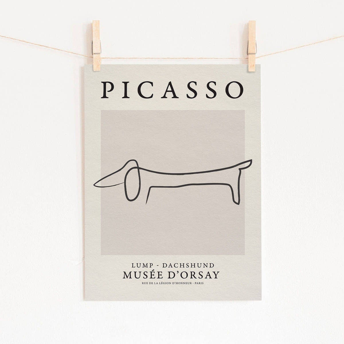 Pablo Picasso, Lump Dog, Dachshund, Fine Art Print