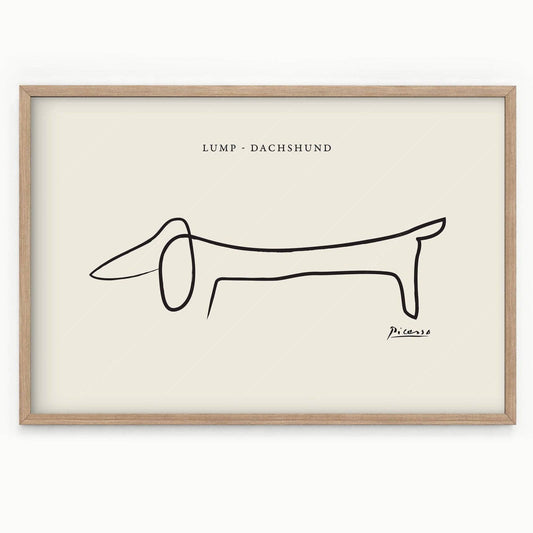 Pablo Picasso, Lump Dog poster, Dachshund art