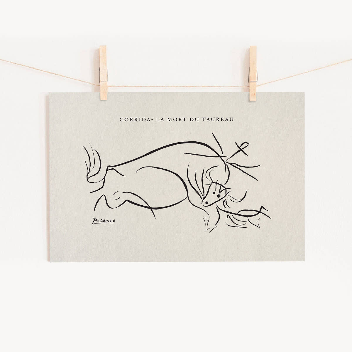 Pablo Picasso, Taurus Drawing, Fine Art Print