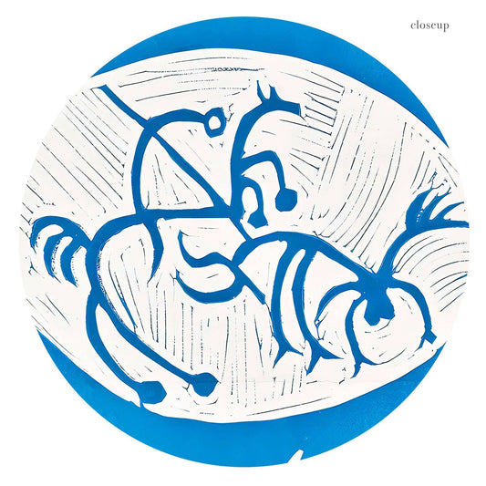 Pablo Picasso, Toros en Vallauris, Linocut in blue print