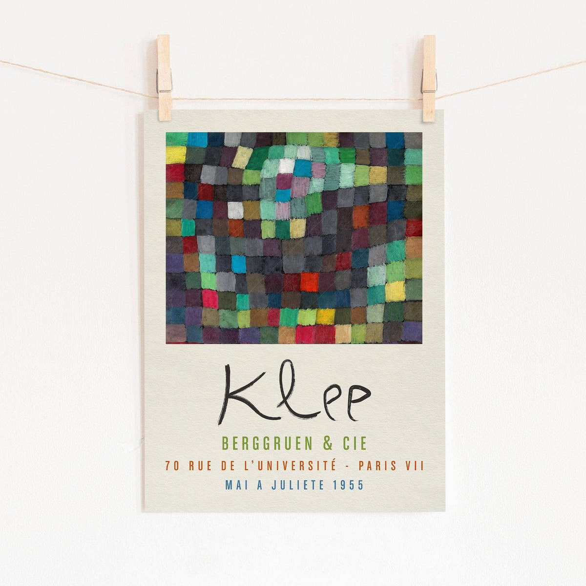 Paul Klee, Exhibition Poster, Mid-Century Modern Wall Decor