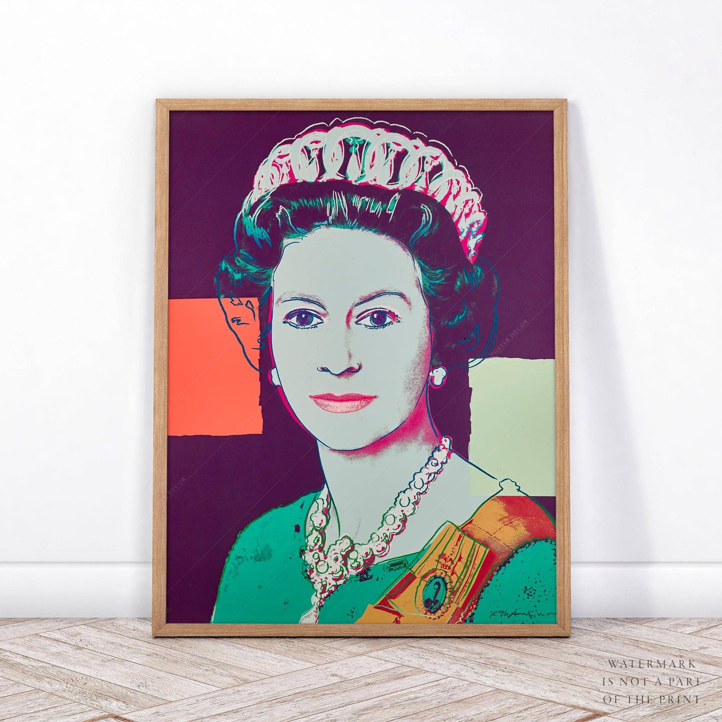 Queen Elizabeth II, Andy Warhol Poster, Pop Art, Famous Portrait, British Royal Family