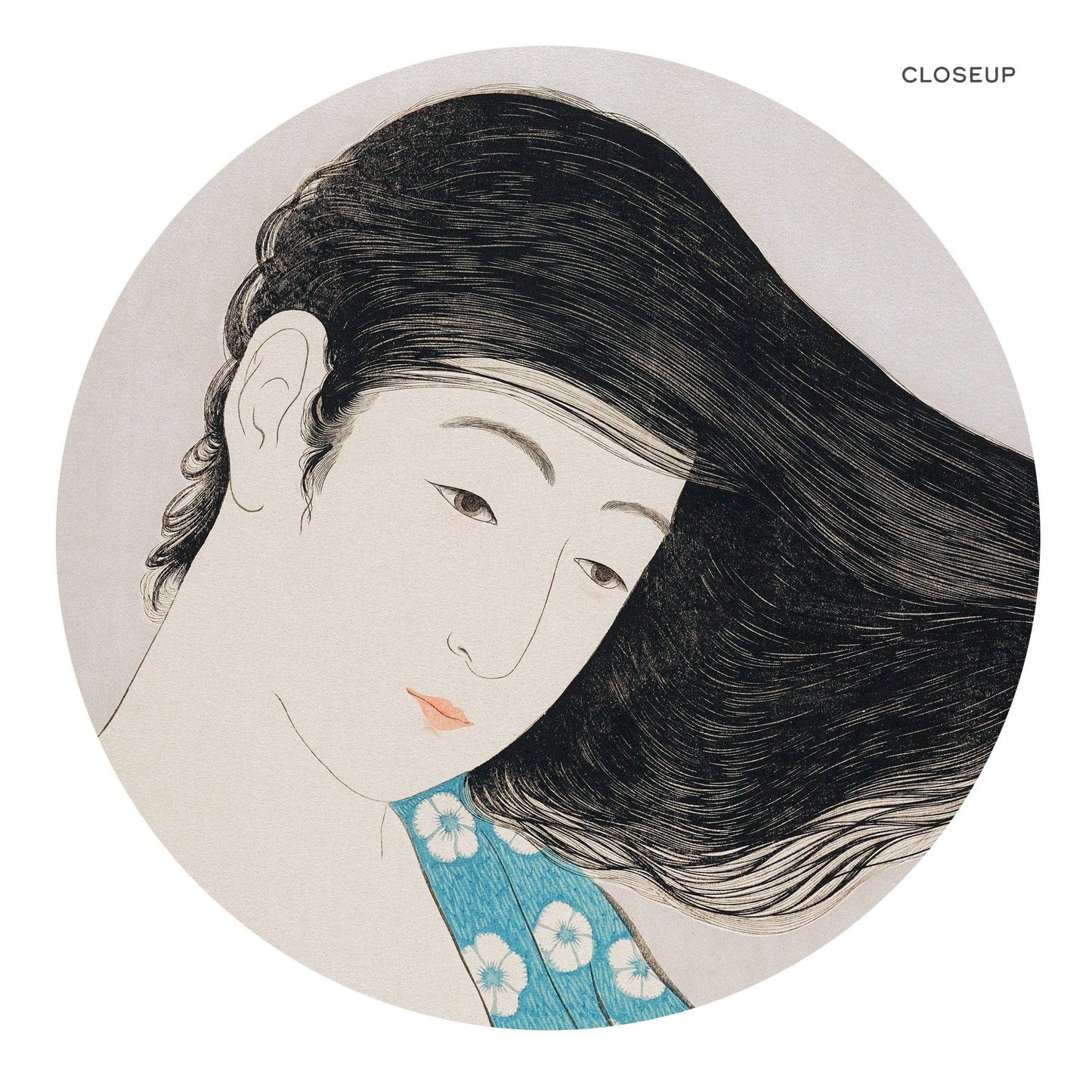 Set of 2 Japanese Prints, Goyo Hashiguchi, Woman Combing Hair, Applying Rouge