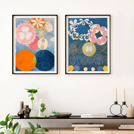 Set of 2 Posters Hilma af Klint, The Ten Largest, No. 1 and No. 2, Childhood, Group IV