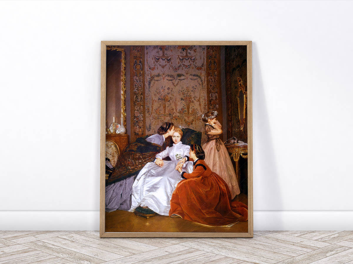 The Reluctant Bride by Auguste Toulmouche, Victorian era wall art