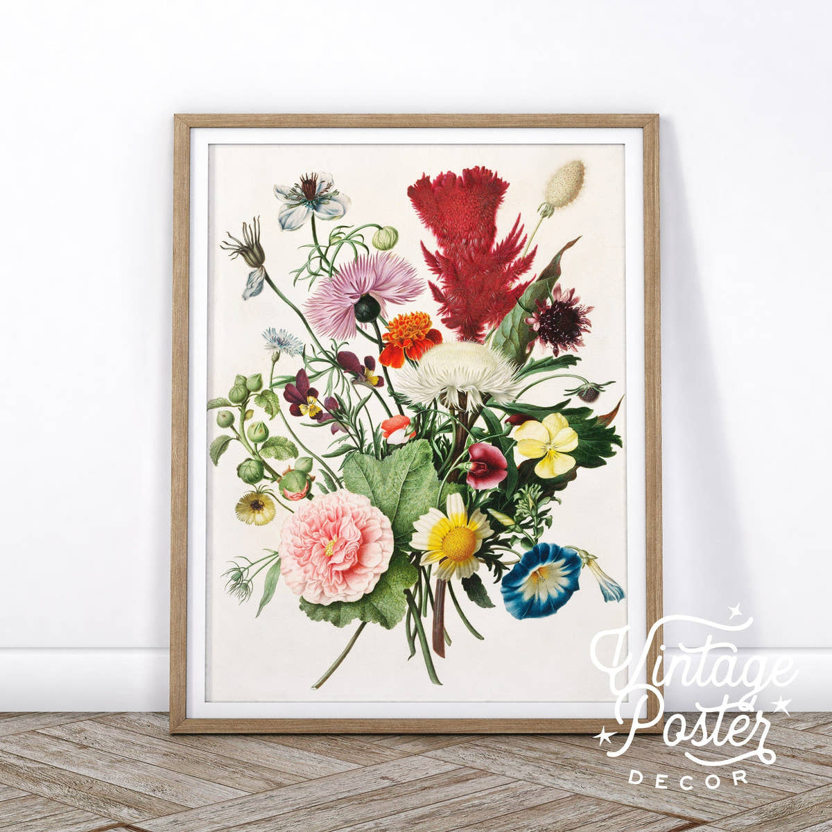 Vintage Floral Art, Antique Flower Painting