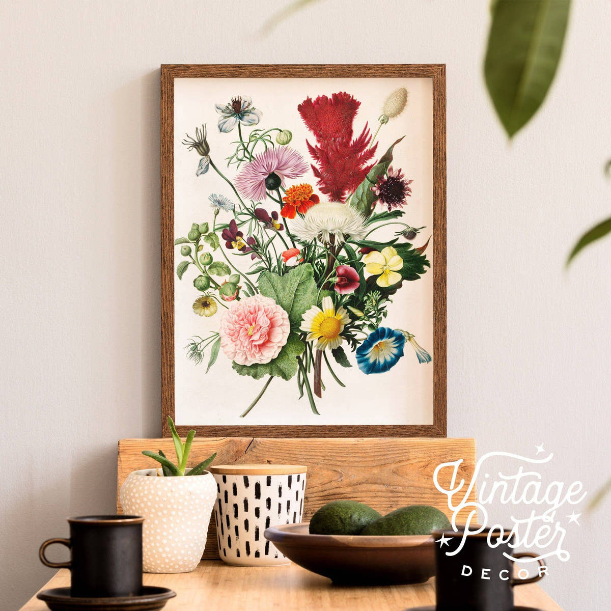 Vintage Floral Art, Antique Flower Painting