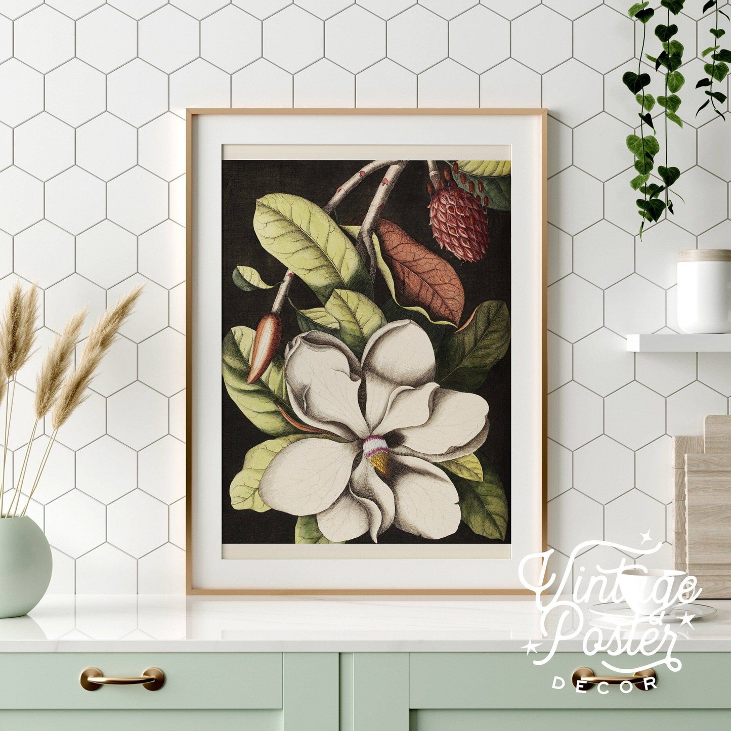 Vintage Floral Art, Antique Flower Painting